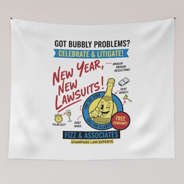 Item preview, New Year New Lawsuits Celebrate Litigate designed and sold by LuminOrb.