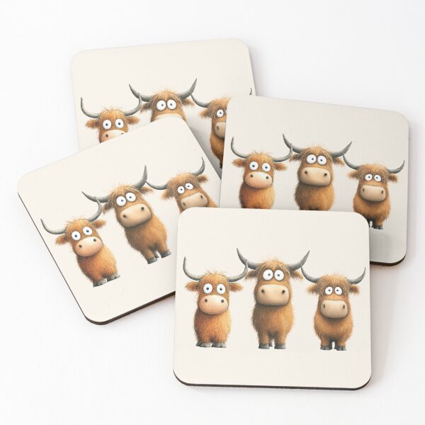 Item preview, Cute HiGHLaND CoW PRiNT SCoTTiSH ' The Hay Bales ' Designs BY SHiRLeY MacARTHuR designed and sold by Shirley MacArthur Art.