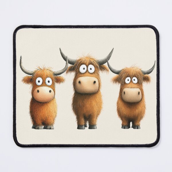 Item preview, Cute HiGHLaND CoW PRiNT SCoTTiSH ' The Hay Bales ' Designs BY SHiRLeY MacARTHuR designed and sold by Shirley MacArthur Art.