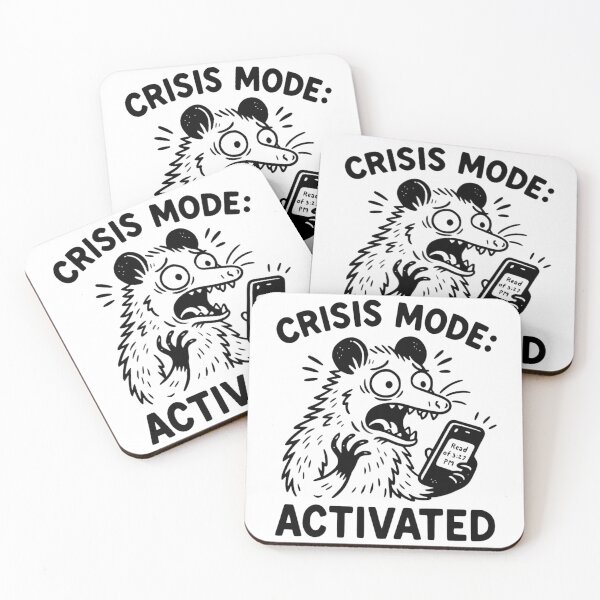 Item preview, Funny Opossum Crisis Mode - Left on Read Social Anxiety designed and sold by JossDesign15.