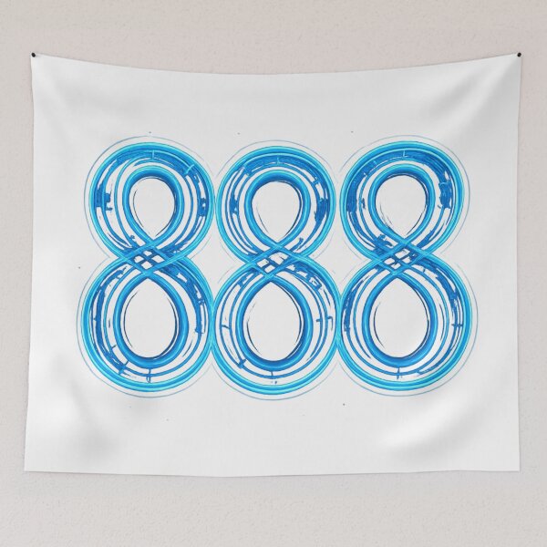 Item preview, Angel Number 888 Neon Energy Symbol designed and sold by HiteshArt111.