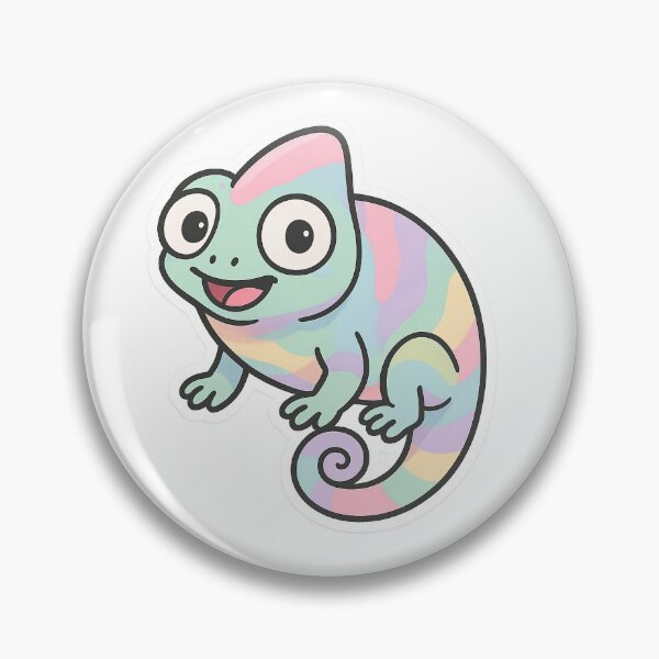 Artikelvorschau, Chibi Silly Chameleon Sticker entworfen und verkauft von StickMint.