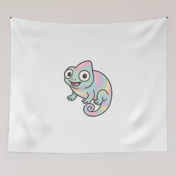 Item preview, Chibi Silly Chameleon Sticker designed and sold by StickMint.