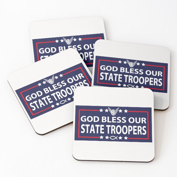 Item preview, God Bless Our State Troopers; designed and sold by StickerApe.