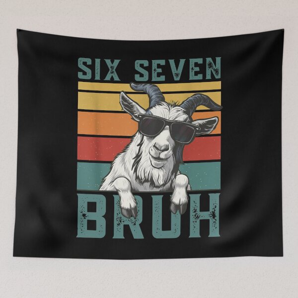 Item preview, Six Seven Bruh 67 Meme Funny Cool Goat Sunglasses designed and sold by LashondaGreen89.