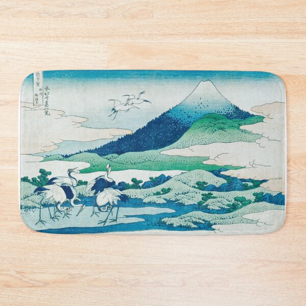 Item preview, Hokusai Cranes and Mt Fuji - Vintage Japanese Ukiyo-e Art designed and sold by Open Canvas.