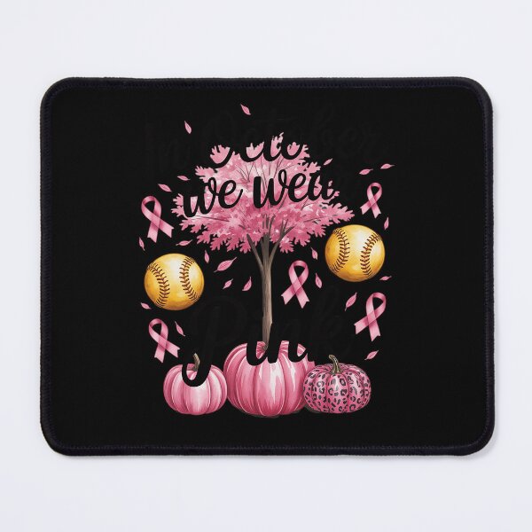 Item preview, Softball On October We Wear Pink Autumn Fall Breast Cancer designed and sold by LittleDame.