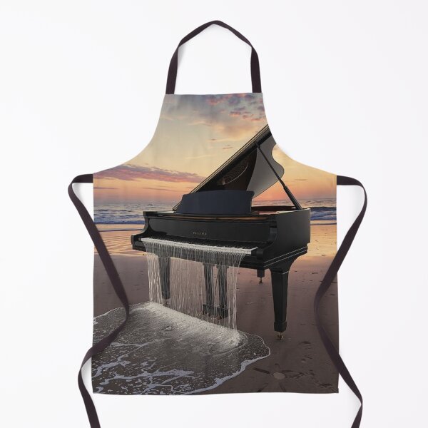 Item preview, Surreal Beach Piano with Flowing Waves designed and sold by Wonderful Designs.