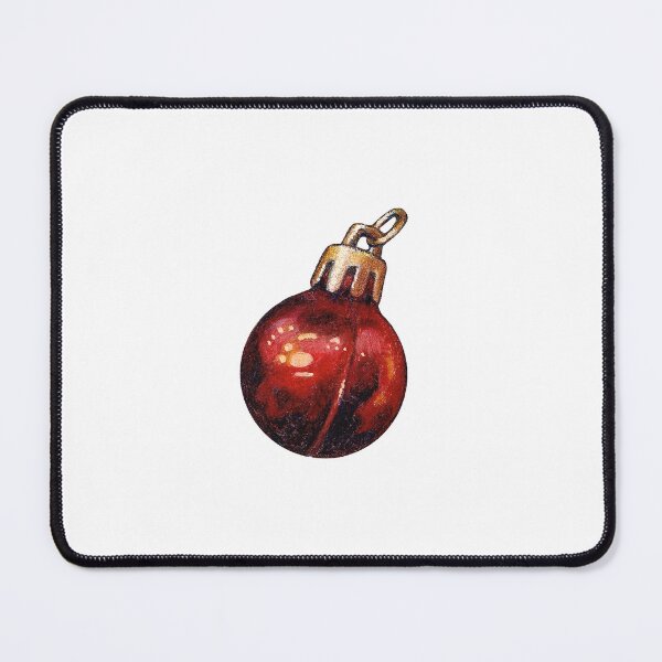 Item preview, Christmas Ornament Red Bauble - handrawn illustration designed and sold by AquarellChill.