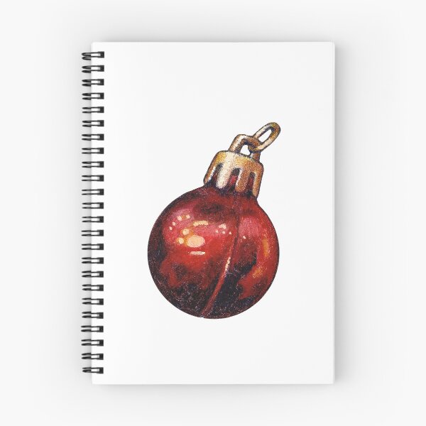 Item preview, Christmas Ornament Red Bauble - handrawn illustration designed and sold by AquarellChill.