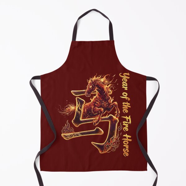 Item preview, Year of the Fire Horse – Chinese Zodiac Flame Horse Streetwear Design designed and sold by Maximilianos.