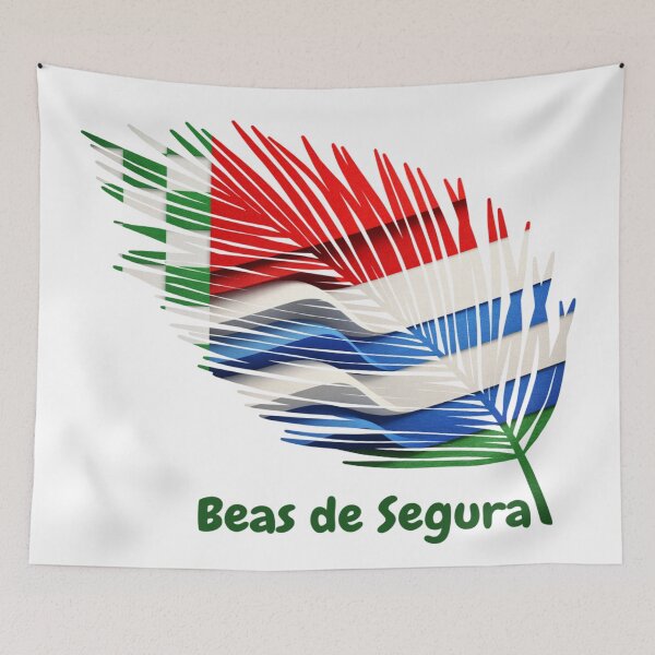 Item preview, Abstract Flag of Beas de Segura – Feather Shape Design designed and sold by ArteJorge48.