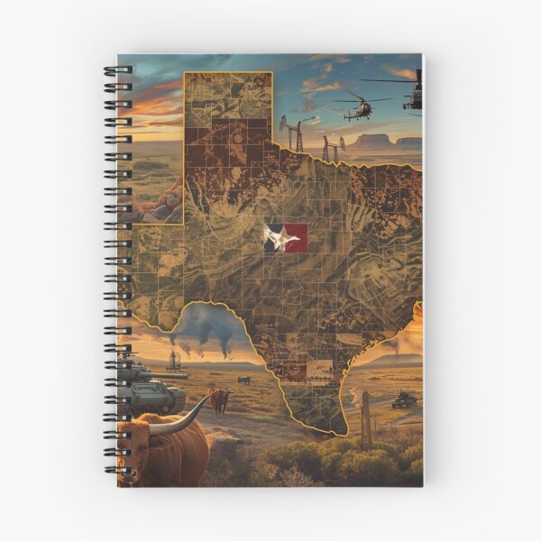 Item preview, Texas Strong: Military Pride Map with Longhorns, Oil Rigs, and Helicopters designed and sold by TitanRN.