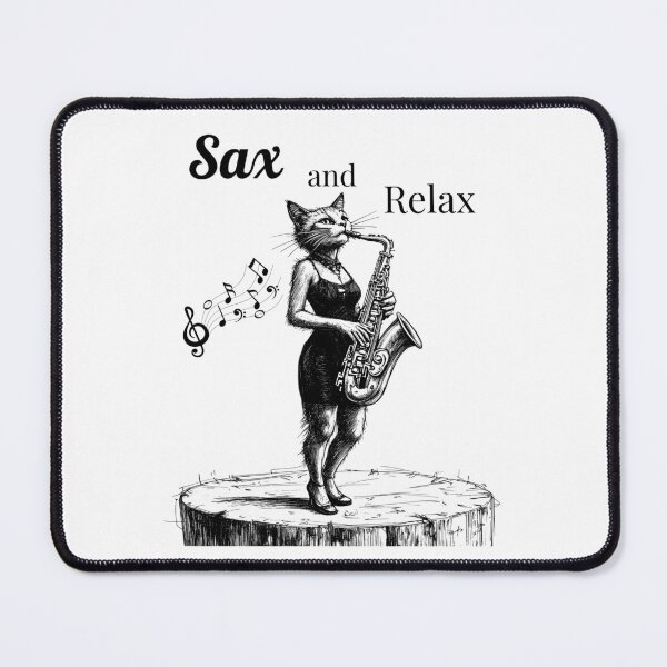 Item preview, Furry Philharmonic - Cat and Saxophone designed and sold by Petalandfur.