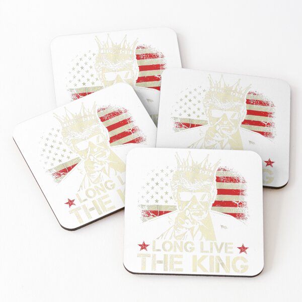 Item preview, Long Live The King Trump with Crown and Distressed American Flag - Political Art designed and sold by waebox.