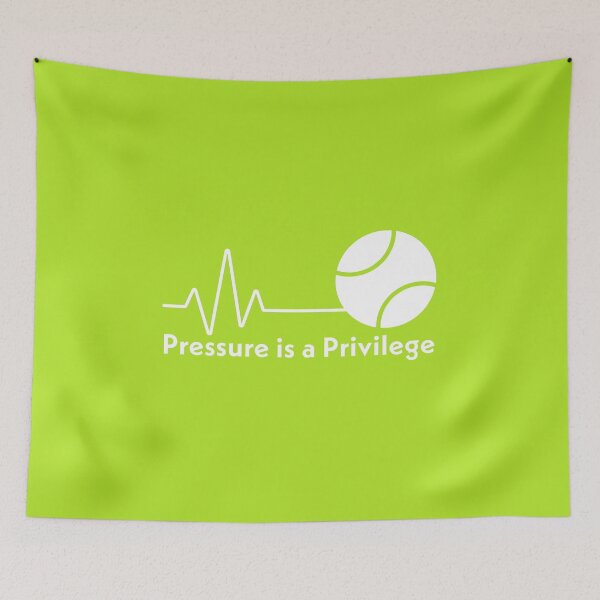 Item preview, Pressure is a Privilege - white type on green designed and sold by ABitOnTheSide.