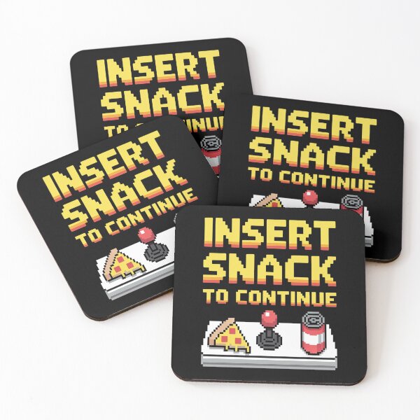 Item preview, Insert Snack to Continue Gamer Pixel Arcade designed and sold by Lucaseinar.