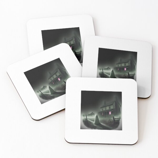 Item preview, Ghost at the Farmhouse – Haunted Rural Night Scene designed and sold by TMD167207.