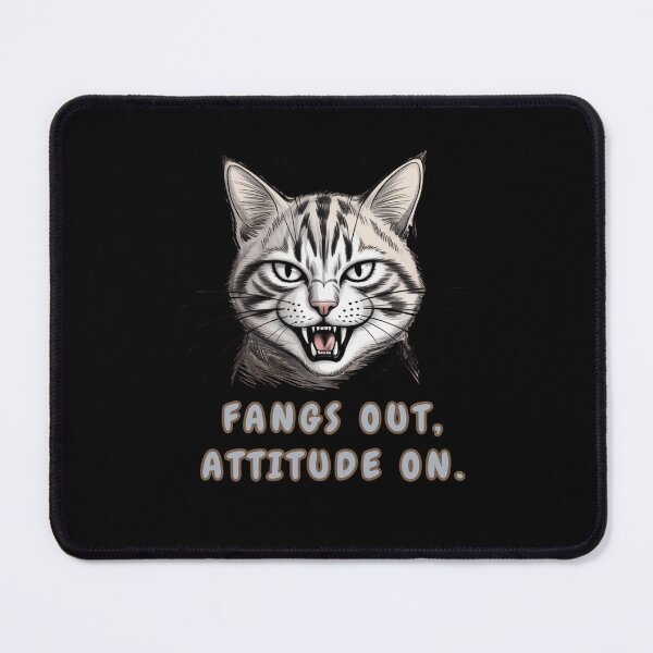 Item preview, Fangs Out, Attitude On. designed and sold by mirciashop.
