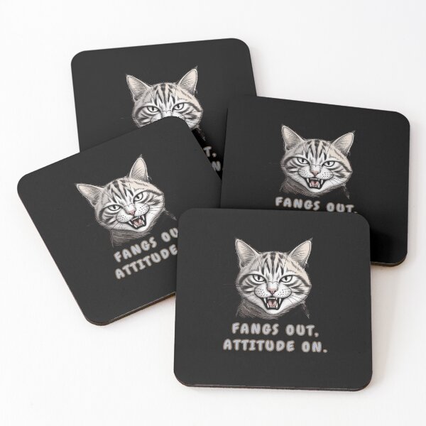 Item preview, Fangs Out, Attitude On. designed and sold by mirciashop.
