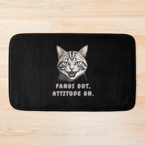 Item preview, Fangs Out, Attitude On. designed and sold by mirciashop.