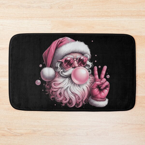 Item preview, Cool Pink Santa Claus Wearing Sunglasses Blowing Bubble Gum Peace Sign designed and sold by LeonellDavy.