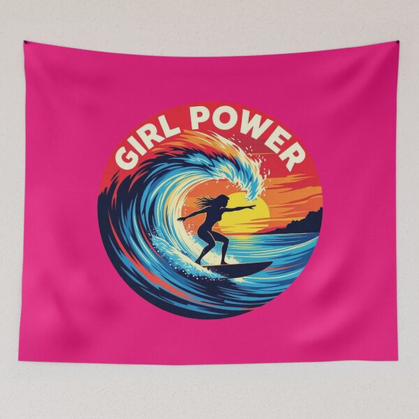 Item preview, Girl Power with surfer girl designed and sold by JackFreestone.