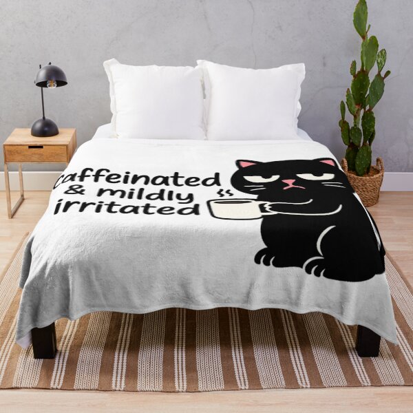 Item preview, Caffeinated & Mildly Irritated Cat designed and sold by Bellassi.