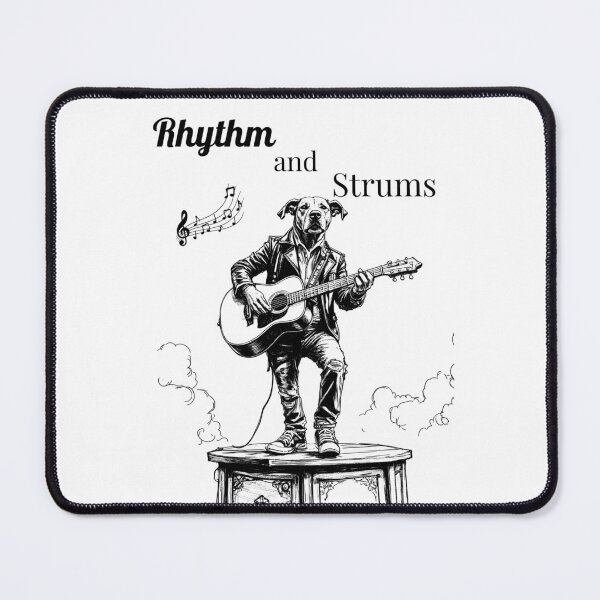 Item preview, Furry Philharmonic - Dog and Acoustic Guitar designed and sold by Petalandfur.
