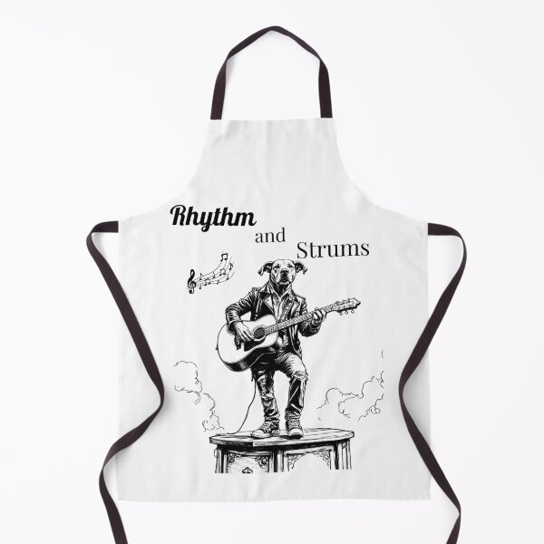 Item preview, Furry Philharmonic - Dog and Acoustic Guitar designed and sold by Petalandfur.