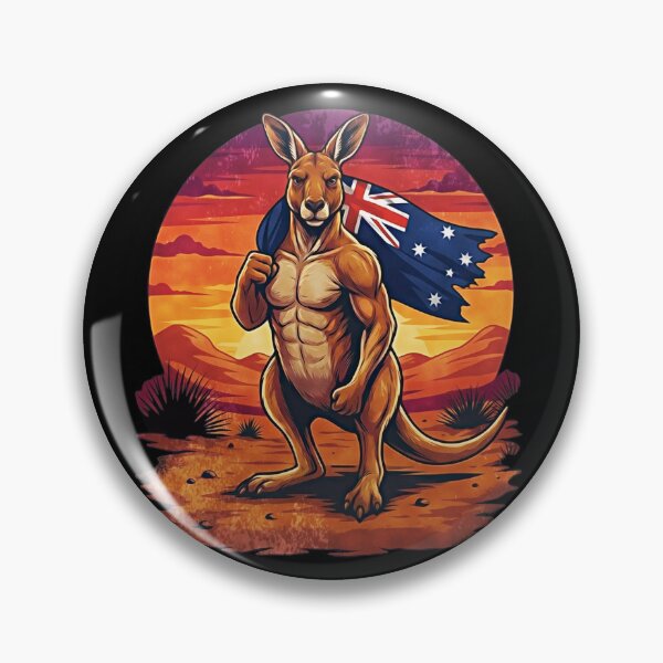 Item preview, Muscle Roo - Australian Pride Nationalist Strength designed and sold by HYPERSHIRTS.
