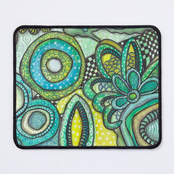 Item preview, Magical Flower - Zentagle Green Yellow Abstract  designed and sold by ColorWander.
