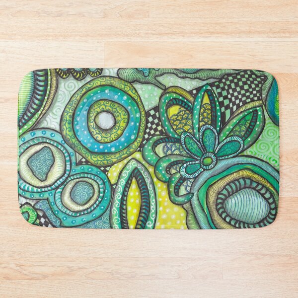 Item preview, Magical Flower - Zentagle Green Yellow Abstract  designed and sold by ColorWander.