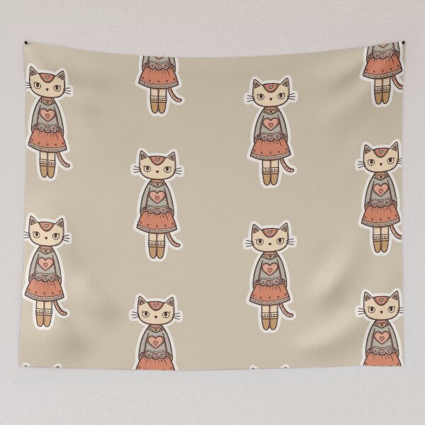 Item preview, Cute Cat Doodle Sketch Art designed and sold by bapupa.