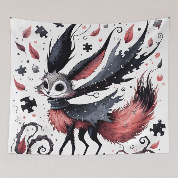 Item preview, Gothic Watercolor Fox Dark Fantasy designed and sold by RubisLeaf.