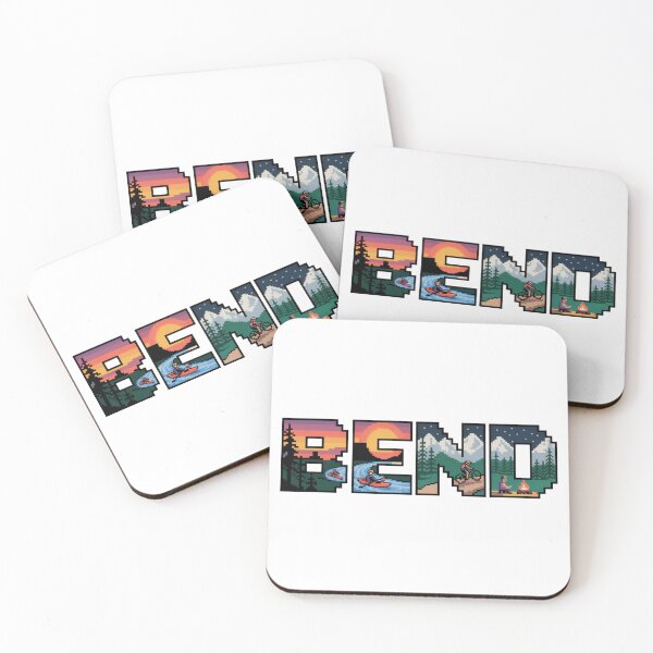 Item preview, Bend Oregon Pixel Art Adventure | High Desert MTB, Kayak, and Campfire Design designed and sold by CircinusStore.