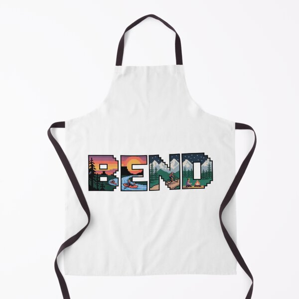 Item preview, Bend Oregon Pixel Art Adventure | High Desert MTB, Kayak, and Campfire Design designed and sold by CircinusStore.