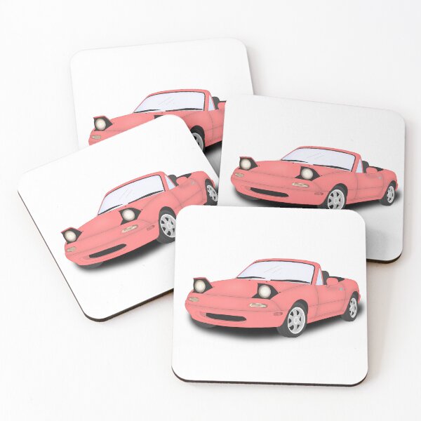 Item preview, Baby pink Mazda MK1 MX5 Miata designed and sold by Cl03xoart.