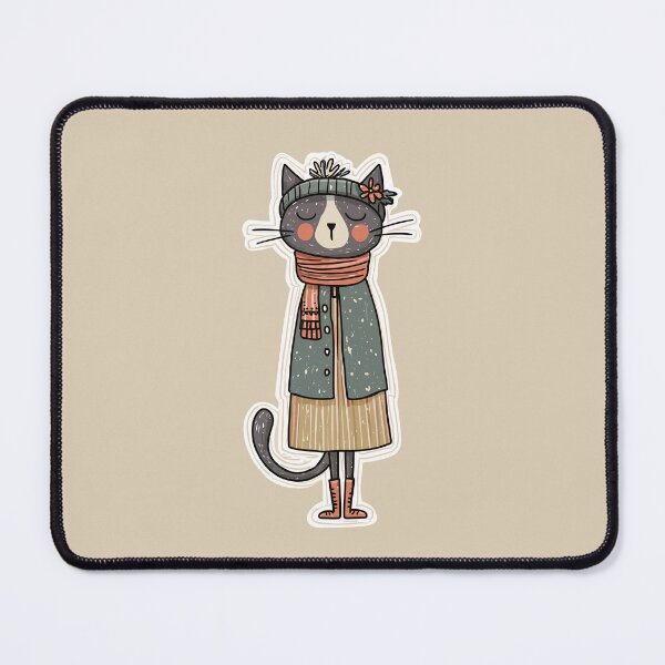 Item preview, Funny Cat Doodle Aesthetic Drawing designed and sold by bapupa.