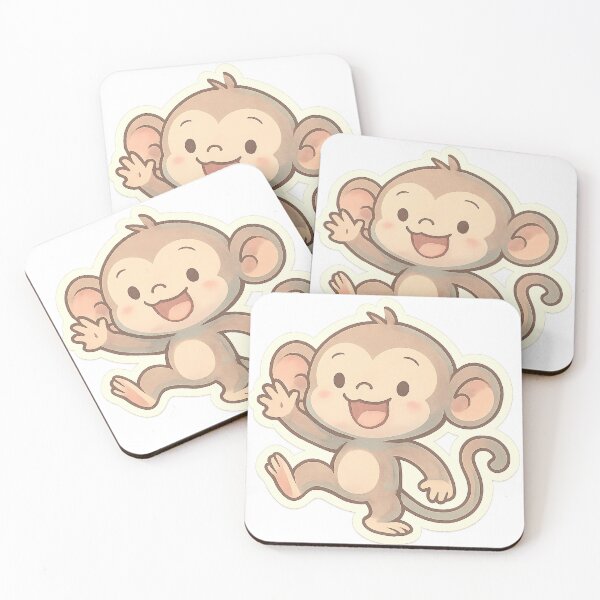 Item preview, Kawaii Silly Monkey Stickers designed and sold by StickMint.