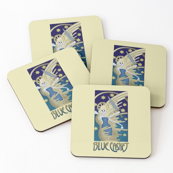 Item preview, Blue Casket Poster designed and sold by Haywire Graphic Design.
