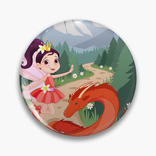 Item preview, "A Fairytale in the Mountain’s Embrace: The Dancing Fairy and the Crimson Serpent-Dragon" designed and sold by MayaMaliStudio.