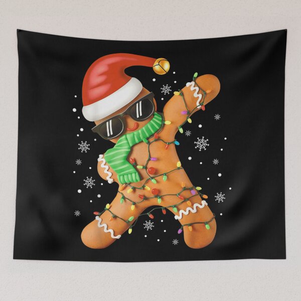 Item preview, Title: Cool Gingerbread Man Wearing Sunglasses And Christmas Lights Festive Holiday Cookie designed and sold by Altenpendinton.
