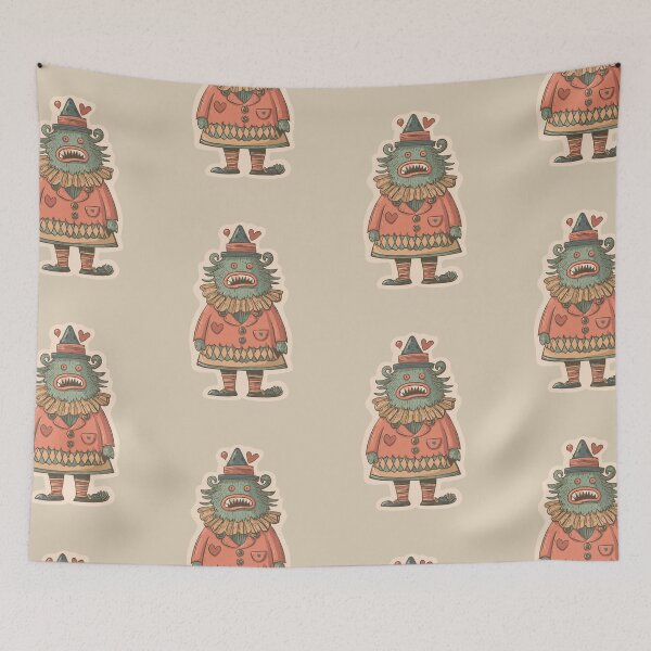 Item preview, Scary Monster Doodle Aesthetic Drawing designed and sold by bapupa.