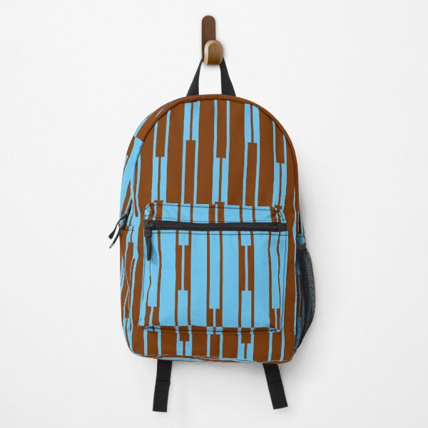 Item preview, Geometric Two-Tone Geo Chain Pattern in Sky Blue and Chestnut Brown designed and sold by kierkegaard.