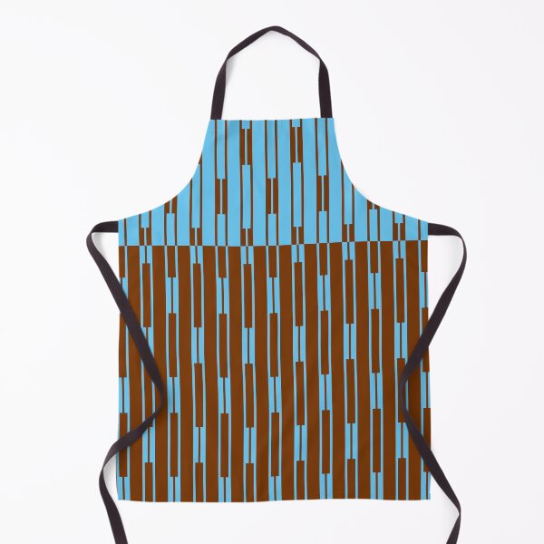 Item preview, Geometric Two-Tone Geo Chain Pattern in Sky Blue and Chestnut Brown designed and sold by kierkegaard.