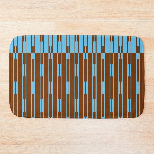 Item preview, Geometric Two-Tone Geo Chain Pattern in Sky Blue and Chestnut Brown designed and sold by kierkegaard.