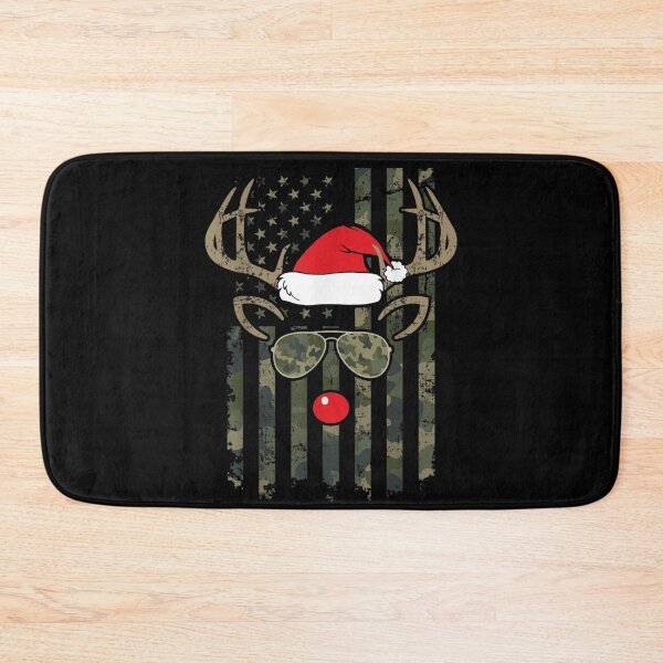 Item preview, Patriotic Deer Hunter Christmas Camouflage Flag Sunglasses And Red Reindeer Nose designed and sold by DuneHaicna.