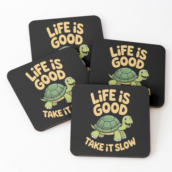 Item preview, Life Is Good, Take It Slow Slogan Turtle In Comic Style designed and sold by Lucaseinar.