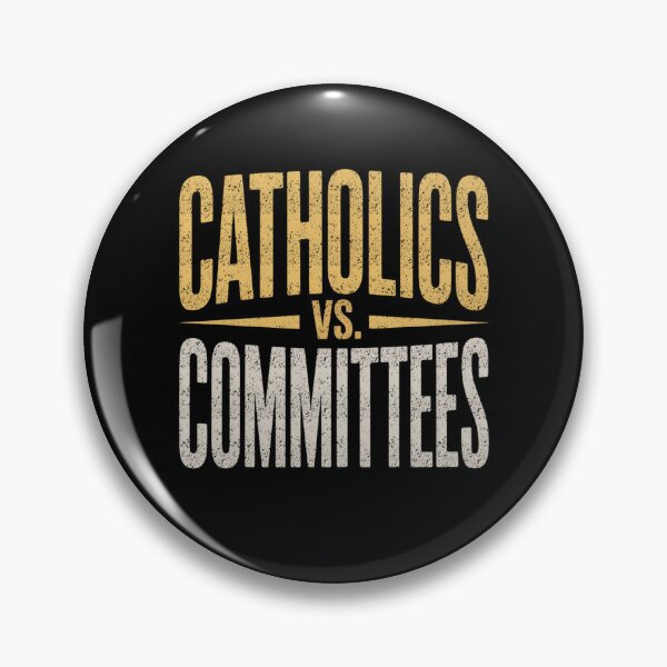 Item preview, Catholics Vs Commies Political Humor Quote designed and sold by FreshVibe Prints.